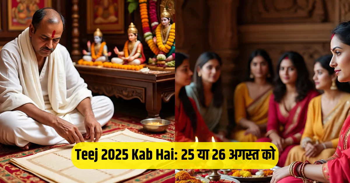 हरतालिका तीज 2025 पूजा करती महिलाएं