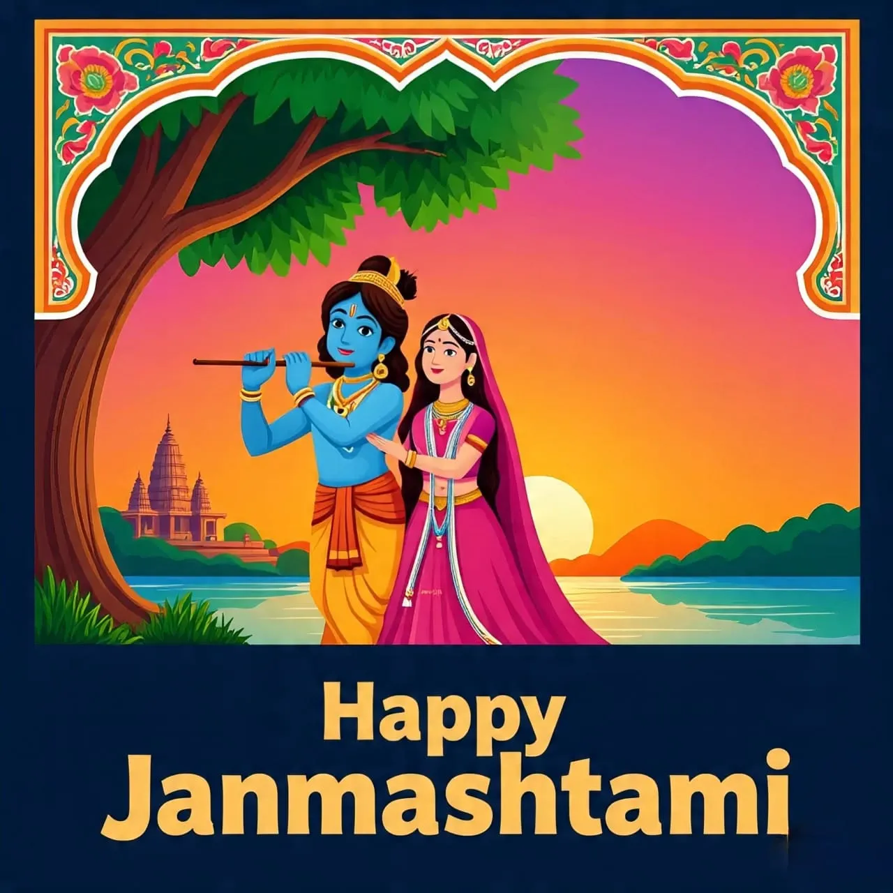 Krishna Janmashtami 2025 wishes in Hindi images WhatsApp status download