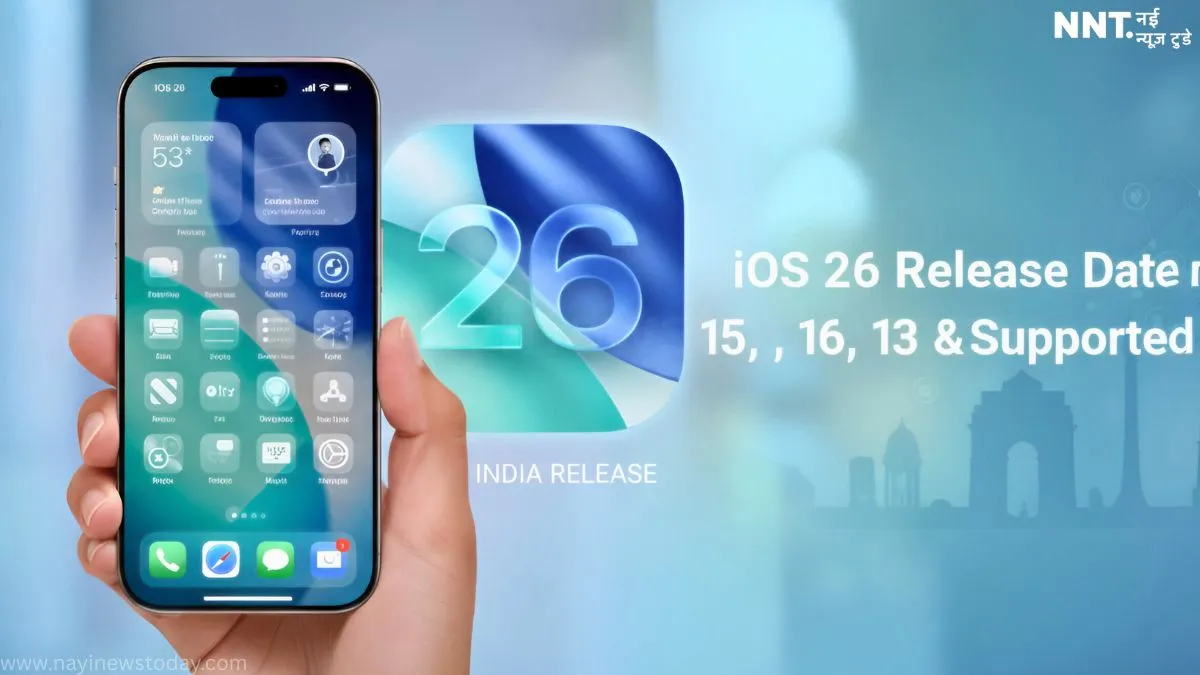 iOS 26 update screen on iPhone 15