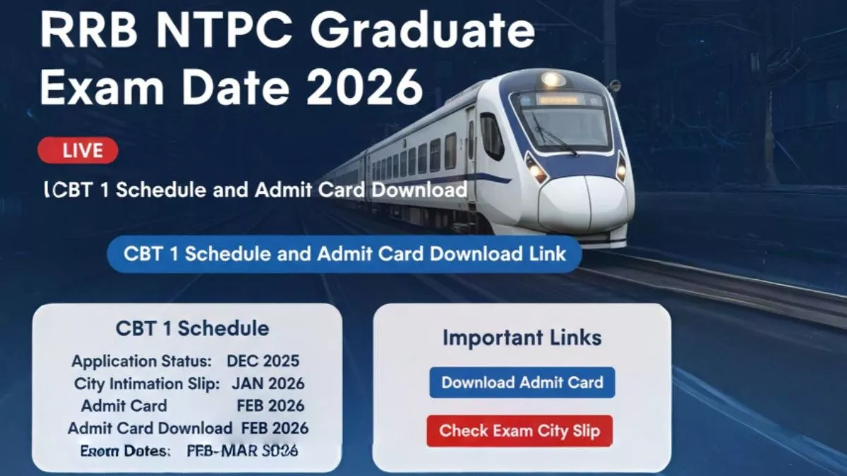 RRB NTPC Graduate Exam Date 2026 Official Notice