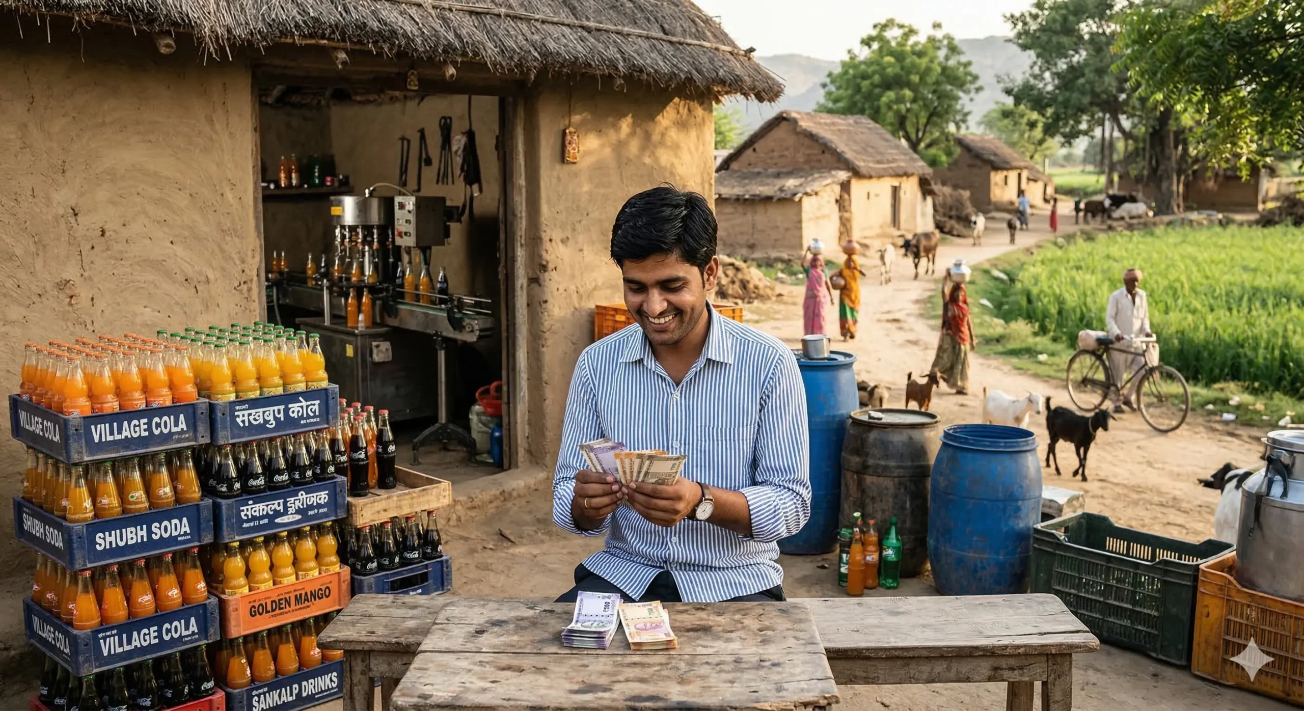 Soft Drink Business 2026 में ₹2 लाख से शुरू करें। Fully Automatic Liquid Filling और Capping Machine से रोज़ 8000 Bottles Production। FMCG Beverage Sector की पूरी जानकारी।