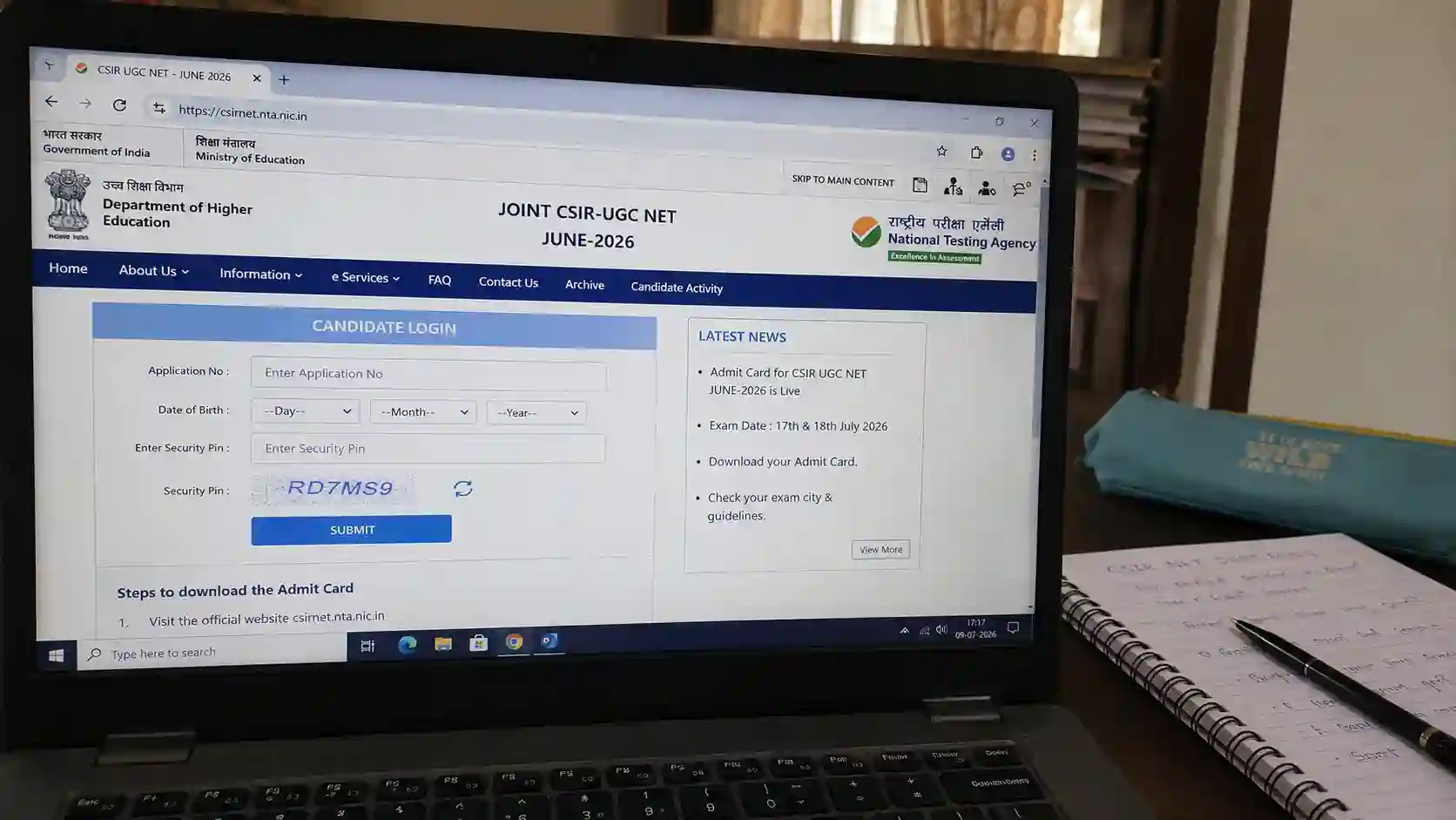 csir-ugc-net-june-2026-admit-card-download-link-exam-date-guidelines