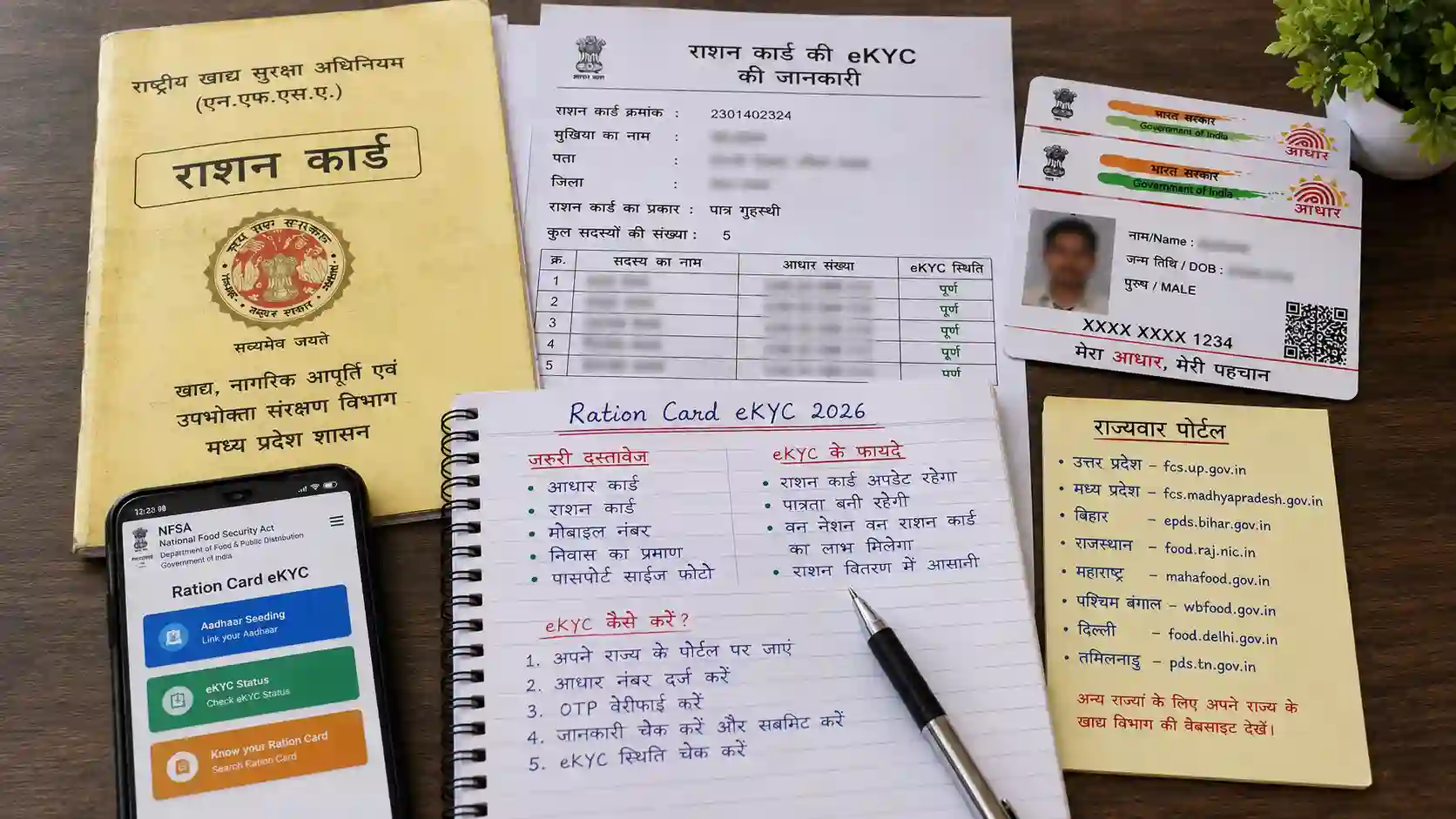 ration-card-ekyc-2026-aadhaar-link-status-check-state-portal